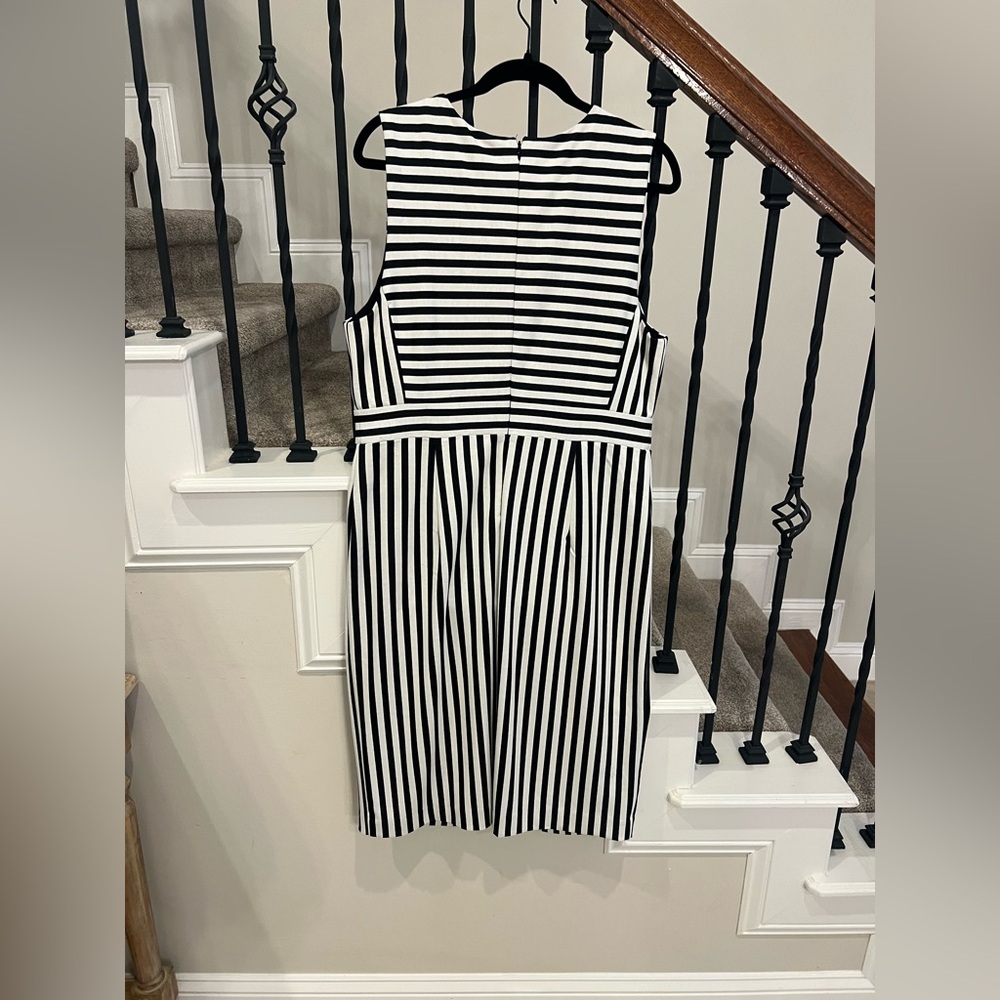 Ann Taylor Black and White Sheath Midi Dress - Picture 7 of 10